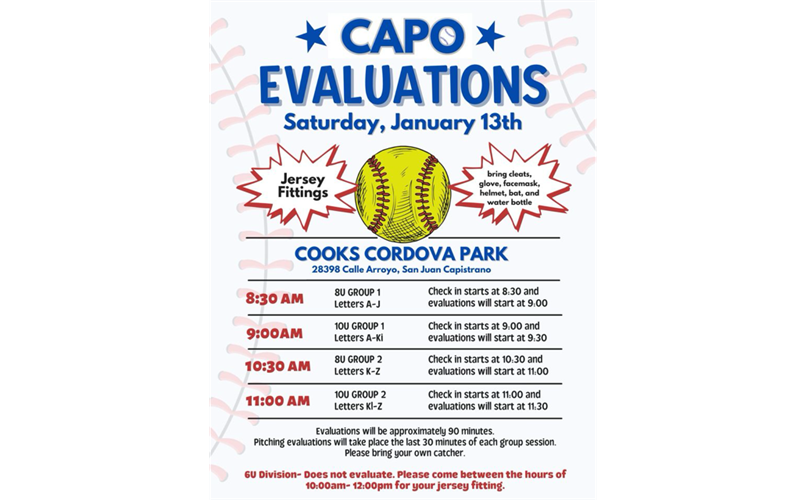 Evaluations Saturday, January 13th